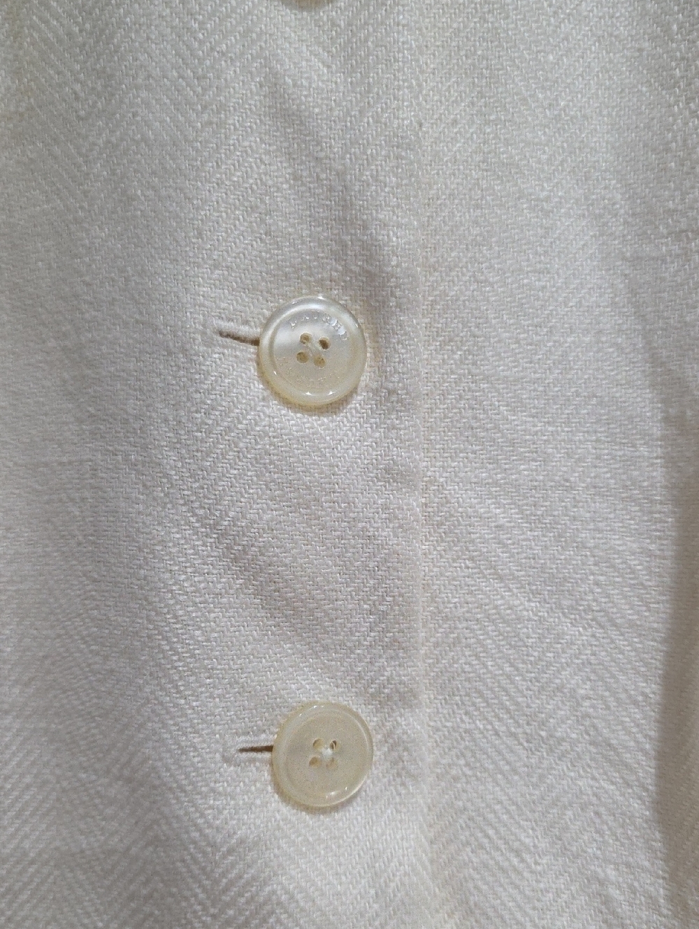 Lauren RL Linen Women's Cream Button-Front Jacket Size 14 W - Picture 9 of 11